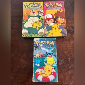 3 VHS Pokémon Tapes